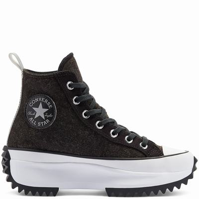 Férfi Converse Unisex Black Ice Run Star Hike Magasszárú Cipő CO5603279 Fekete/Titán